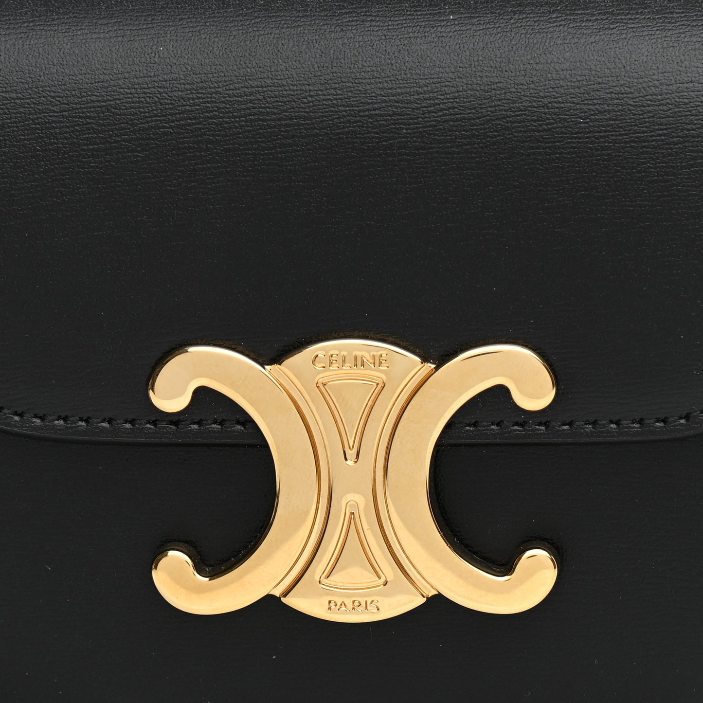 Shiny Calfskin Mini Triomphe Black
