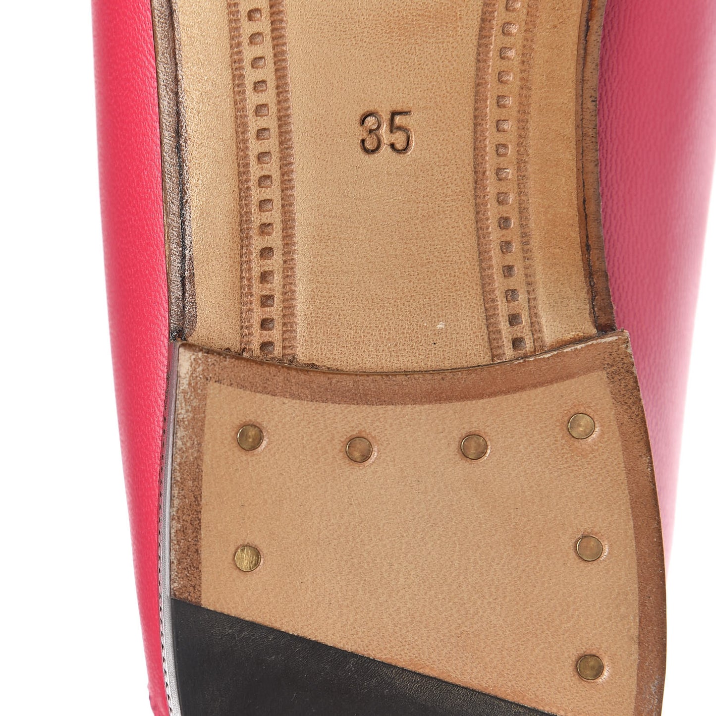 Lambskin Womens Brixton Horsebit Loafers 35 Hot Pink