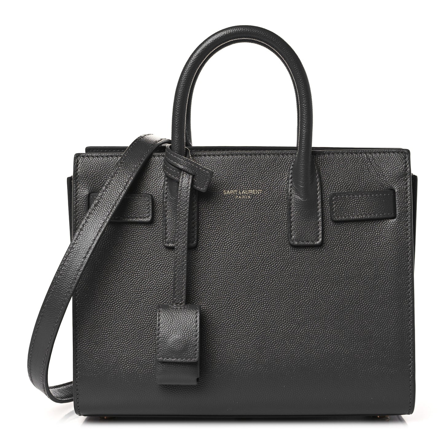 Grained Calfskin Nano Sac de Jour Fog