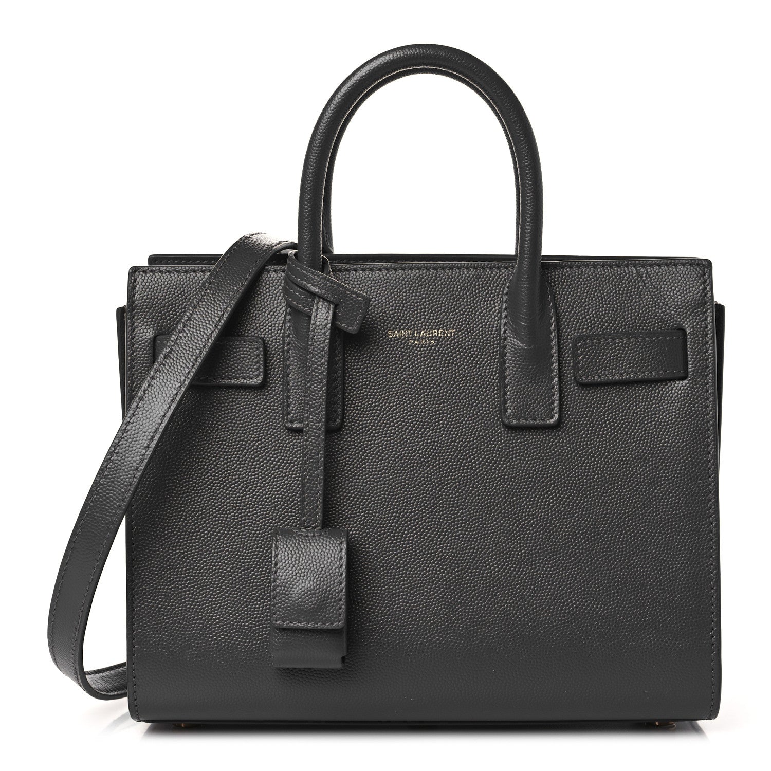 Saint Laurent Grained Calfskin Nano Sac de Jour Fog 1 of 10