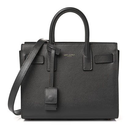 Saint Laurent Grained Calfskin Nano Sac de Jour Fog 1 of 10