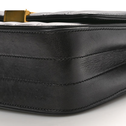 Saint Laurent SAINT LAURENT Lambskin Matelasse Monogram Small Vicky Chain Bag Black 9 of 10