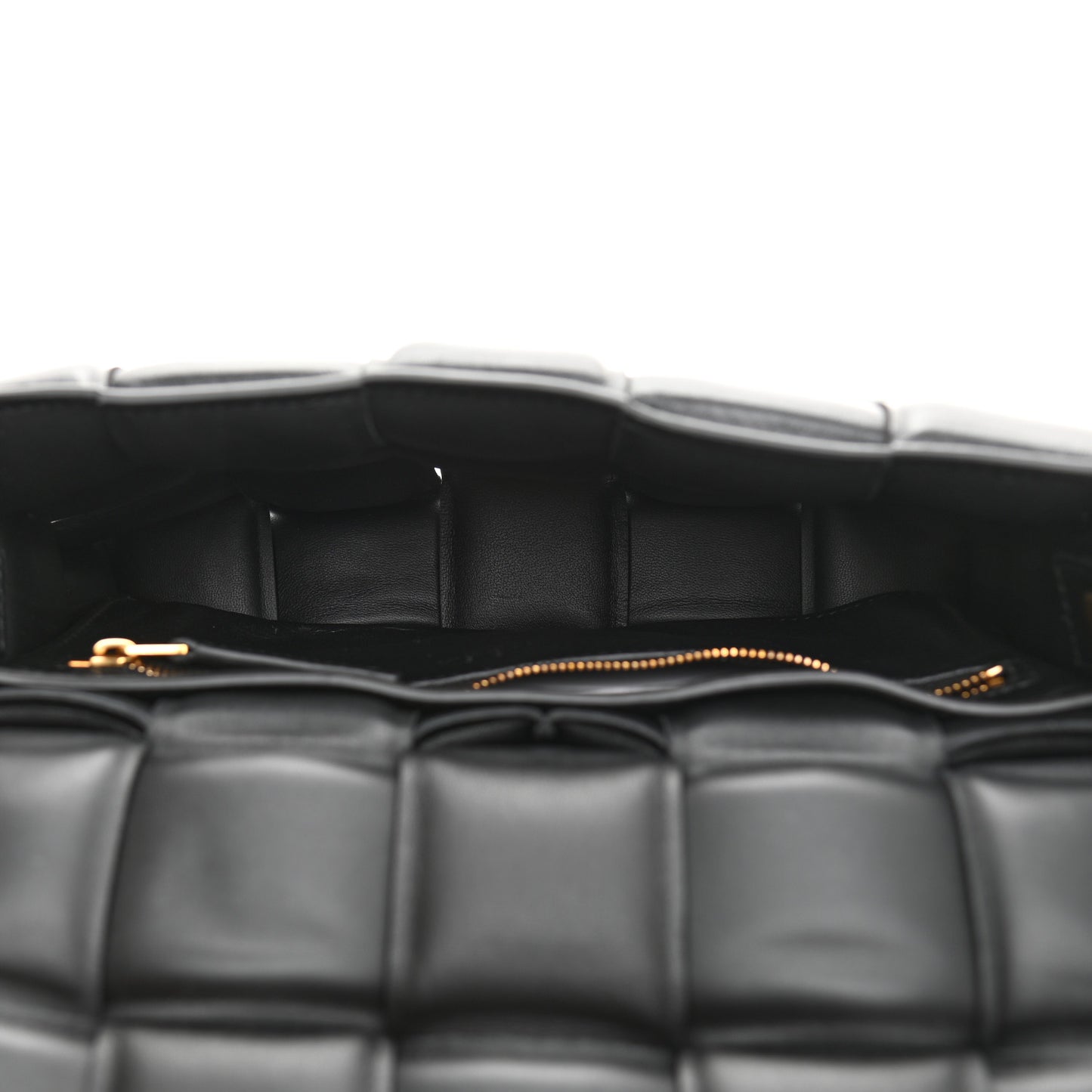 Nappa Maxi Intreccio Padded Cassette Crossbody Bag Black
