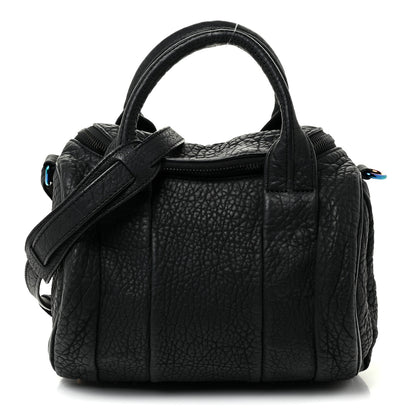 Alexander Wang Pebbled Lambskin Rockie Black Iridescent Hardware 1 of 14
