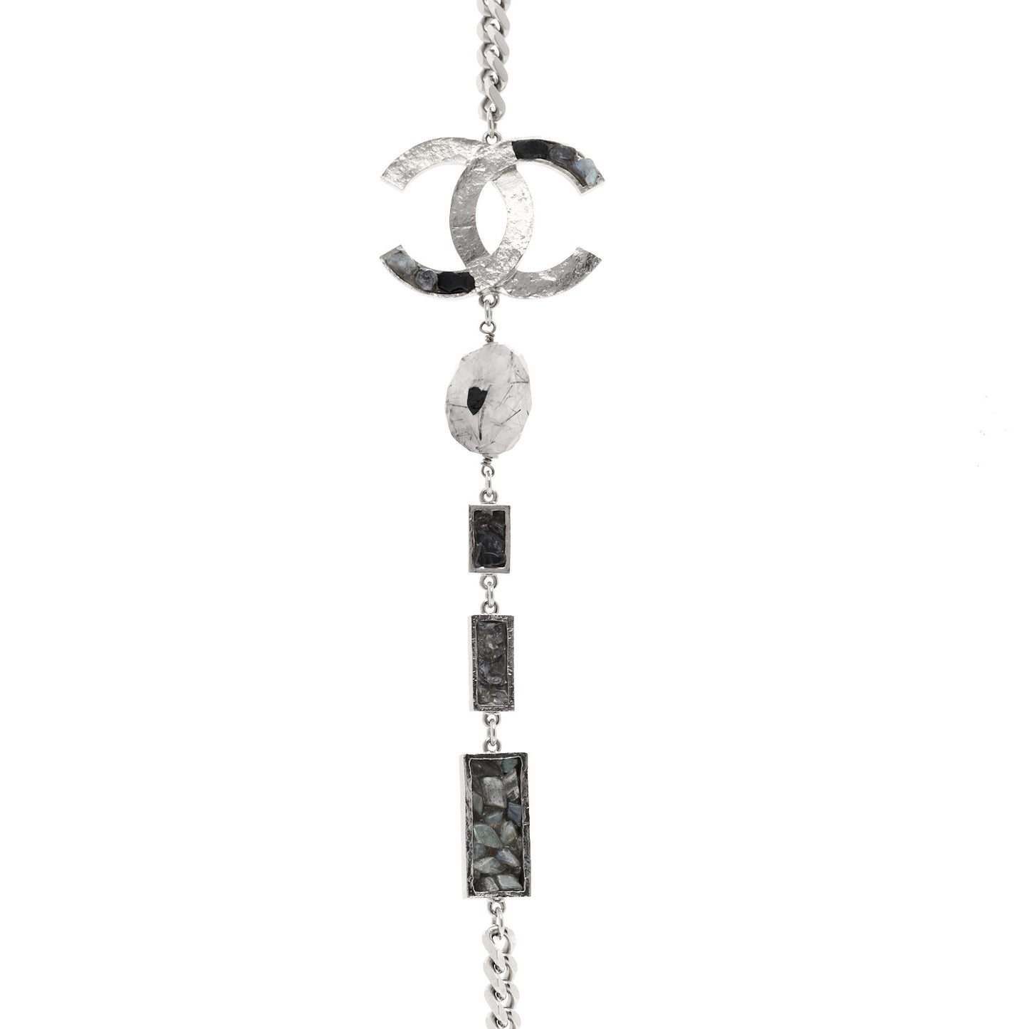 Ruthenium Crystal CC Chain Necklace