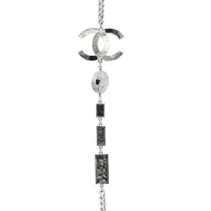 Chanel Ruthenium Crystal CC Chain Necklace 4 of 6