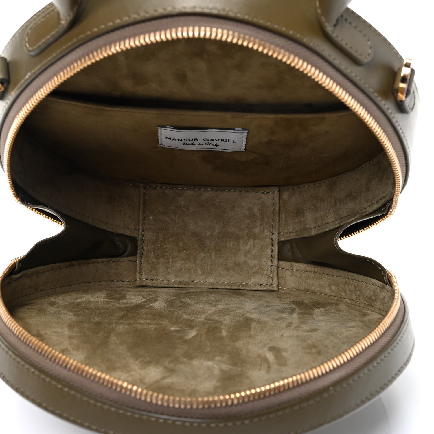 Mansur Gavriel Calfskin Circle Crossbody Bag Olive 4 of 4