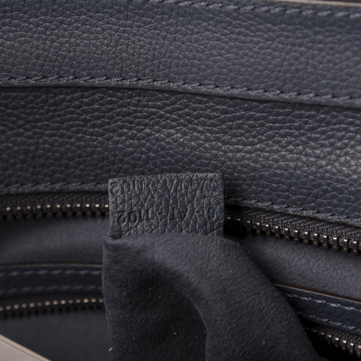 Celine Drummed Calfskin Mini Luggage Orage 9 of 10