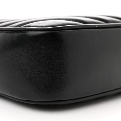 Saint Laurent Calfskin Matelasse Monogram Monochrome Lou Camera Bag Black 9 of 16
