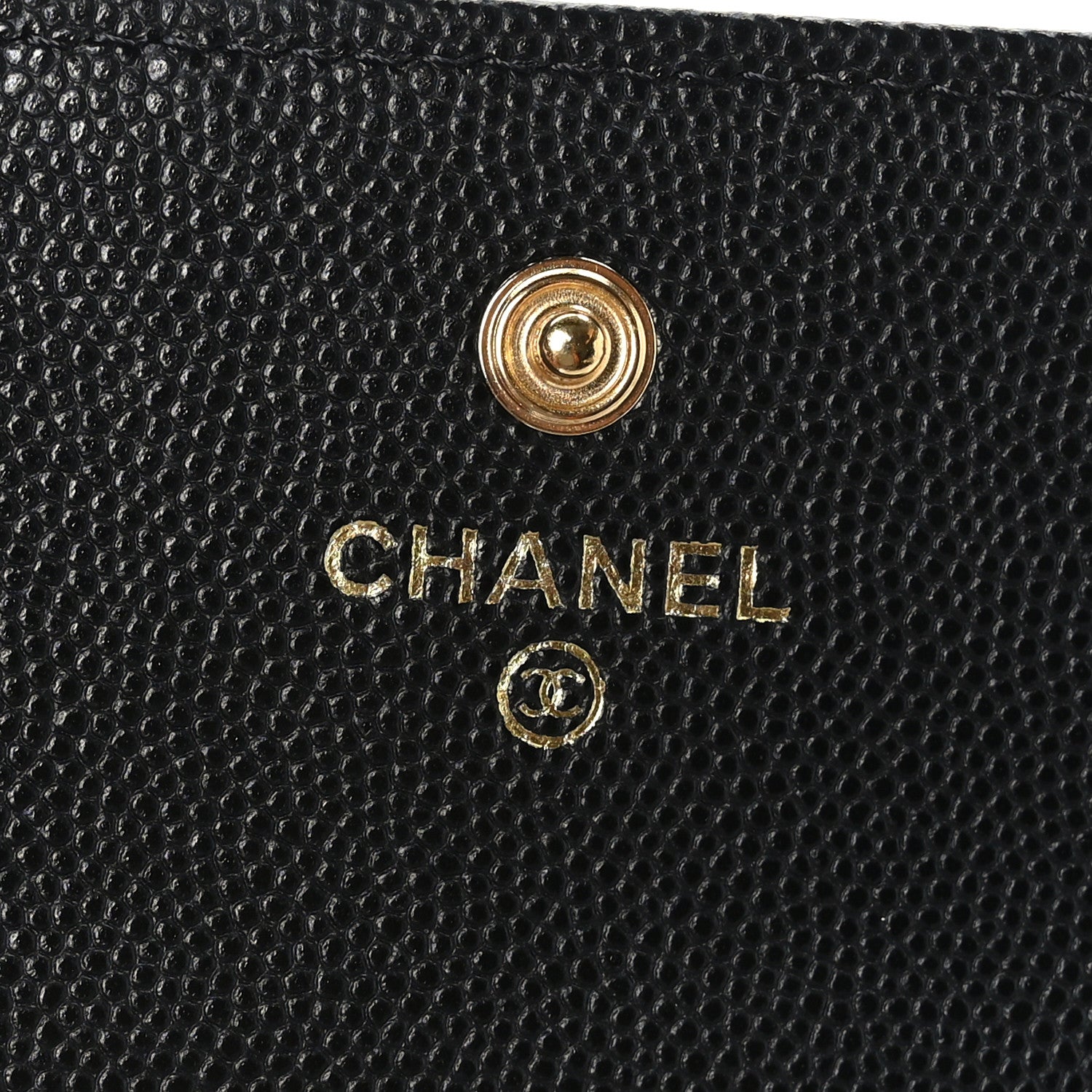 Chanel Caviar Quilted Enamel Coco Casino Compact Flap Wallet Black 6 of 8