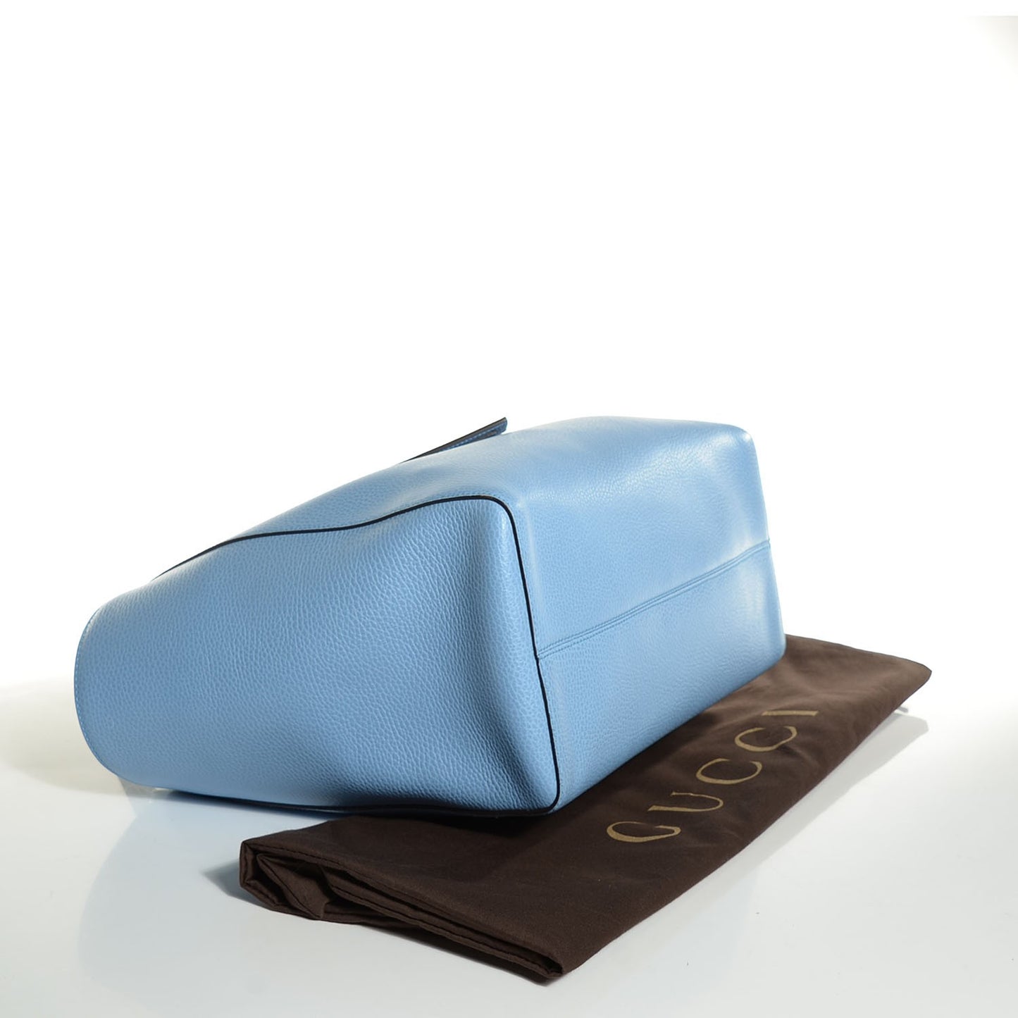 Dollar Calfskin Medium Swing Tote Mineral Blue