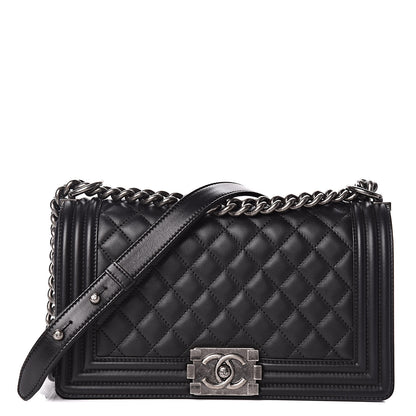 Chanel Calfskin Quilted Medium Boy Flap Black 1 of 10