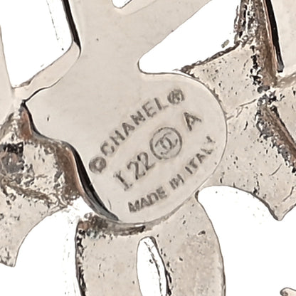 Chanel Crystal CC Brooch Silver 3 of 4