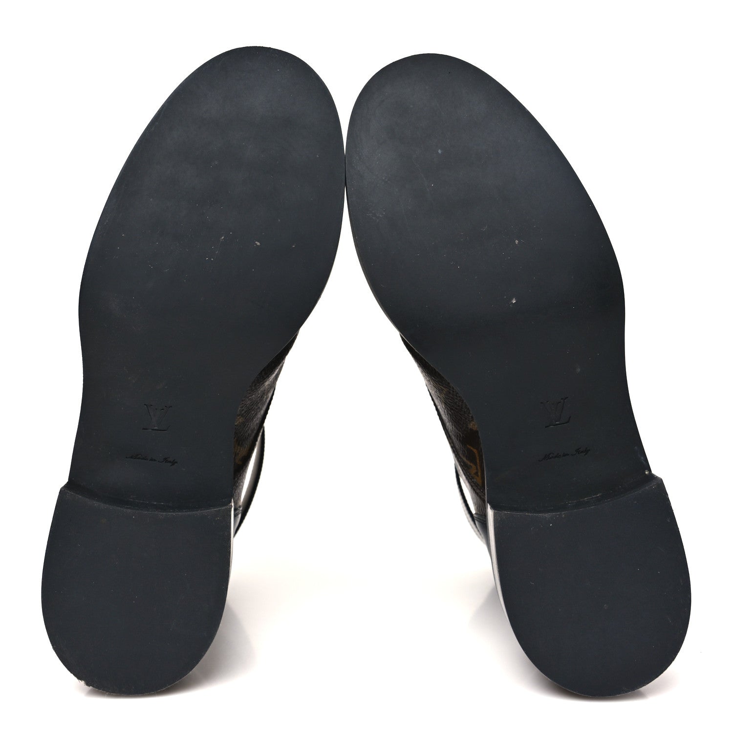 Louis Vuitton Calfskin Monogram Wonderland Flat Ranger Boots 40 Black 6 of 9