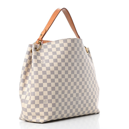 Louis Vuitton Damier Azur Graceful MM Rose Ballerine 3 of 16