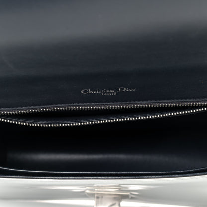 Christian Dior Metallic Patent Micro-Cannage Medium Diorama Flap Bag Silver 5 of 11