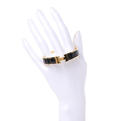 Hermes Enamel Narrow Clic Clac H Bracelet PM Black 2 of 5