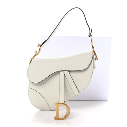 Christian Dior Grained Calfskin Saddle Bag White 11 of 11