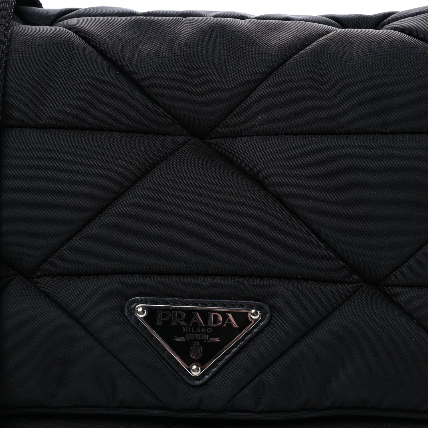 Prada Re-Nylon Quilted Padded Flap Shoulder Bag Black 7 of 10
