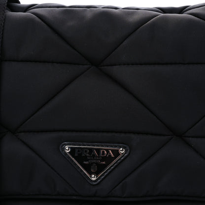 Prada Re-Nylon Quilted Padded Flap Shoulder Bag Black 7 of 10