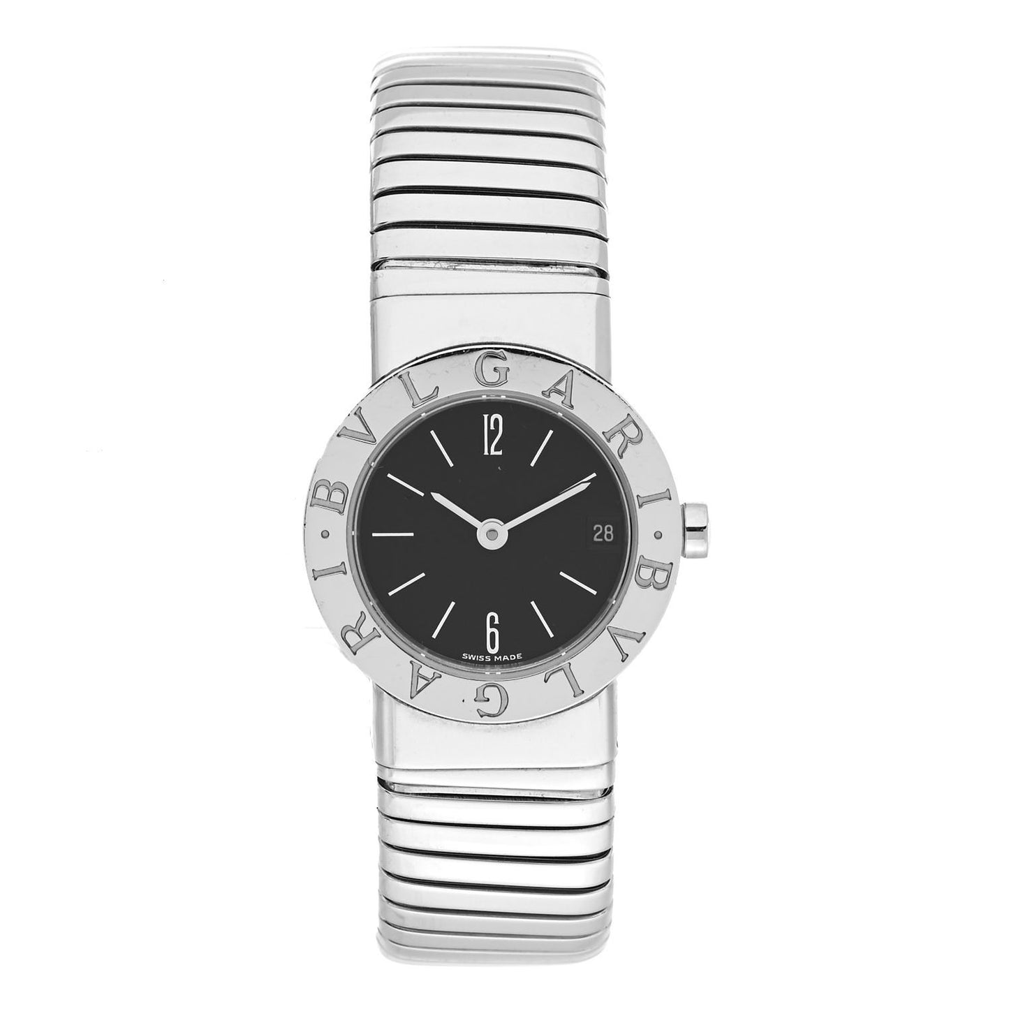 Stainless Steel 23mm Tubogas Quartz Watch Black