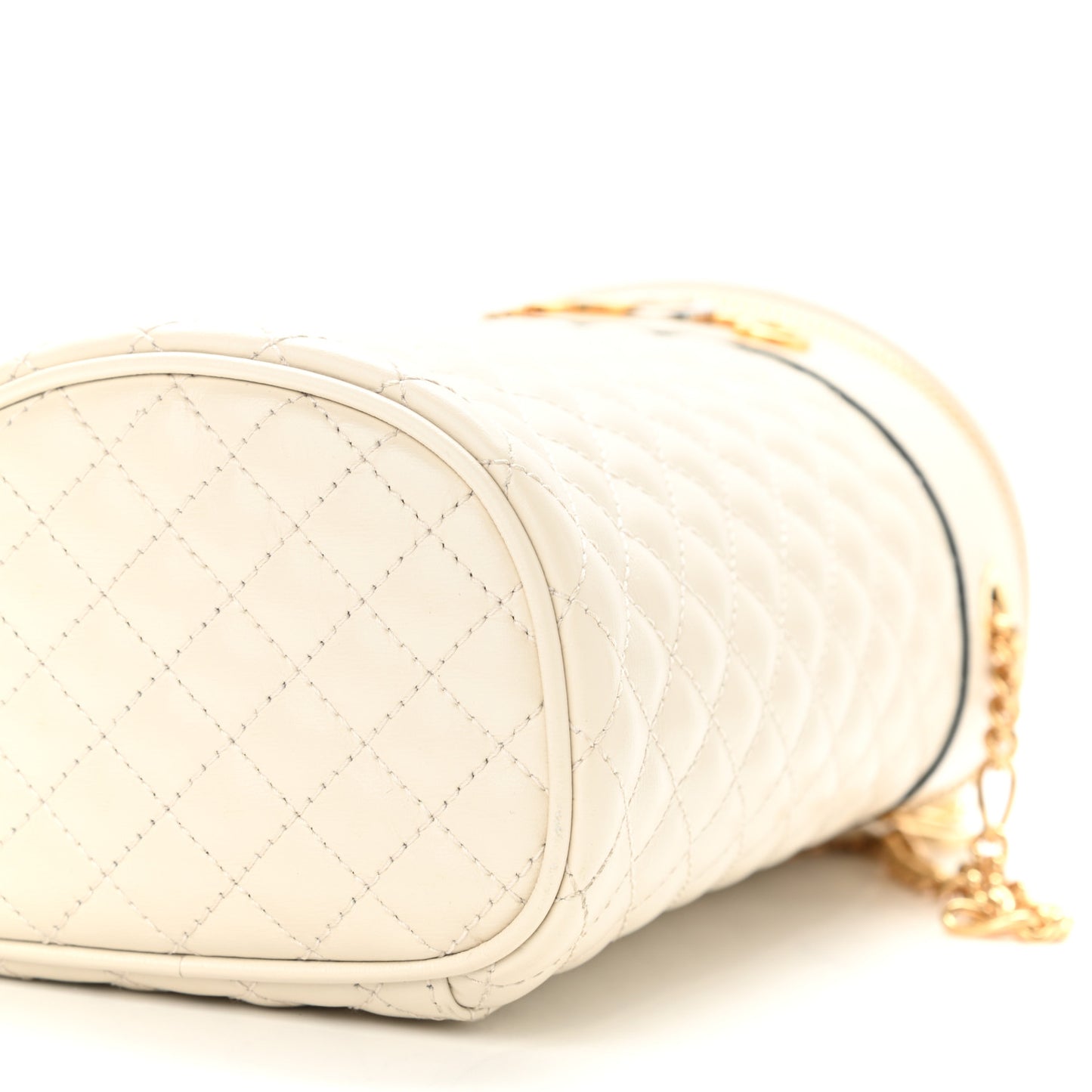 Calfskin Trapuntata Zumi Belt Bag Off White