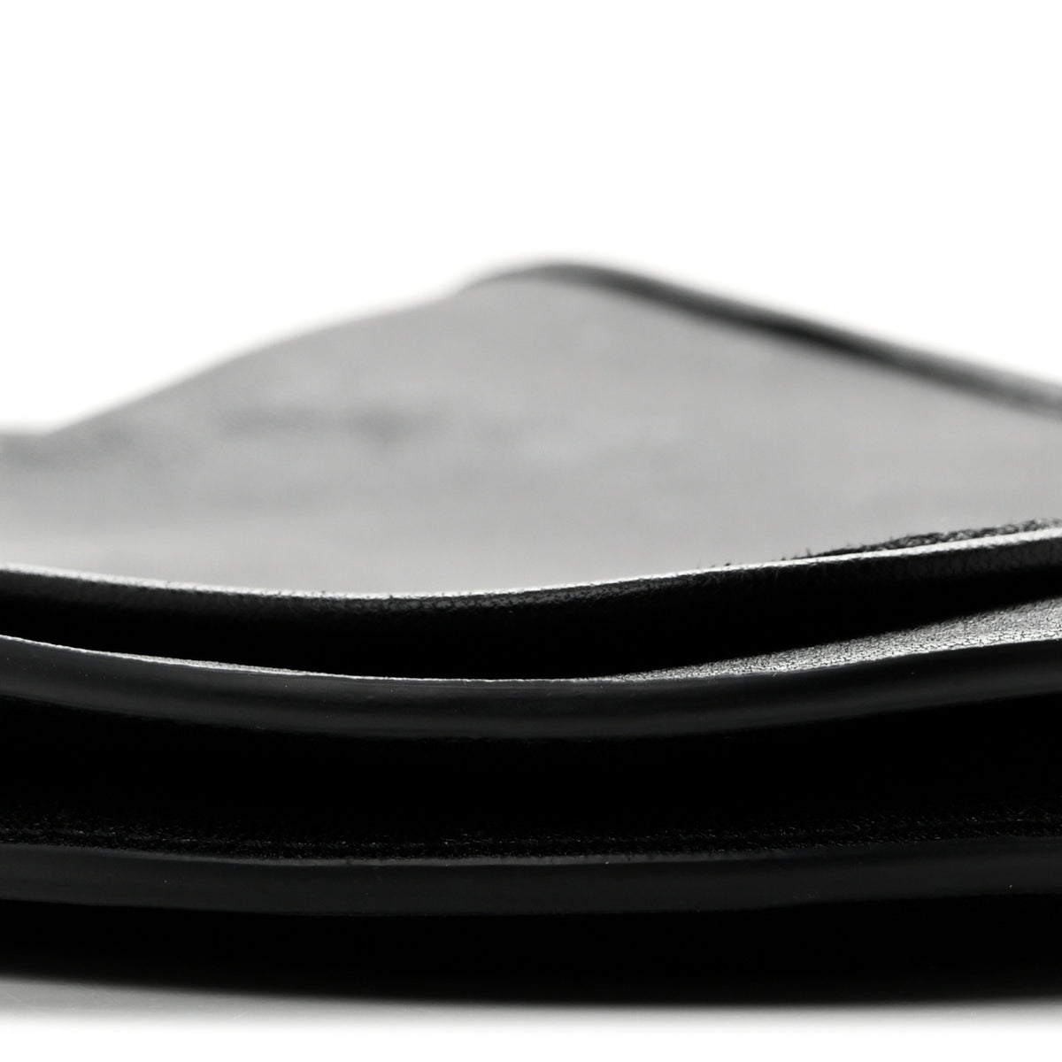 Shiny Lambskin Soft Triomphe Besace Bag Black
