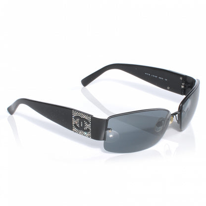 Chanel Crystal CC Logo Sunglasses 4117 B Black 2 of 6