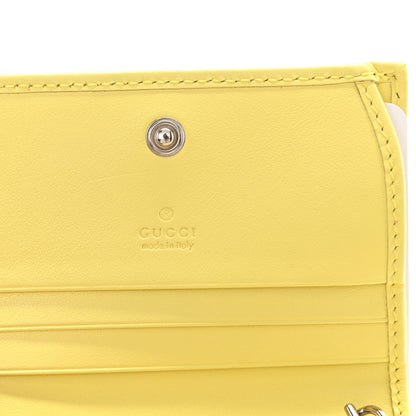 Gucci Calfskin Matelasse GG Marmont Mini Wallet On Chain Banana 7 of 10