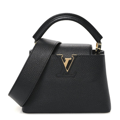 Louis Vuitton Taurillon Capucines Mini Black 1 of 9