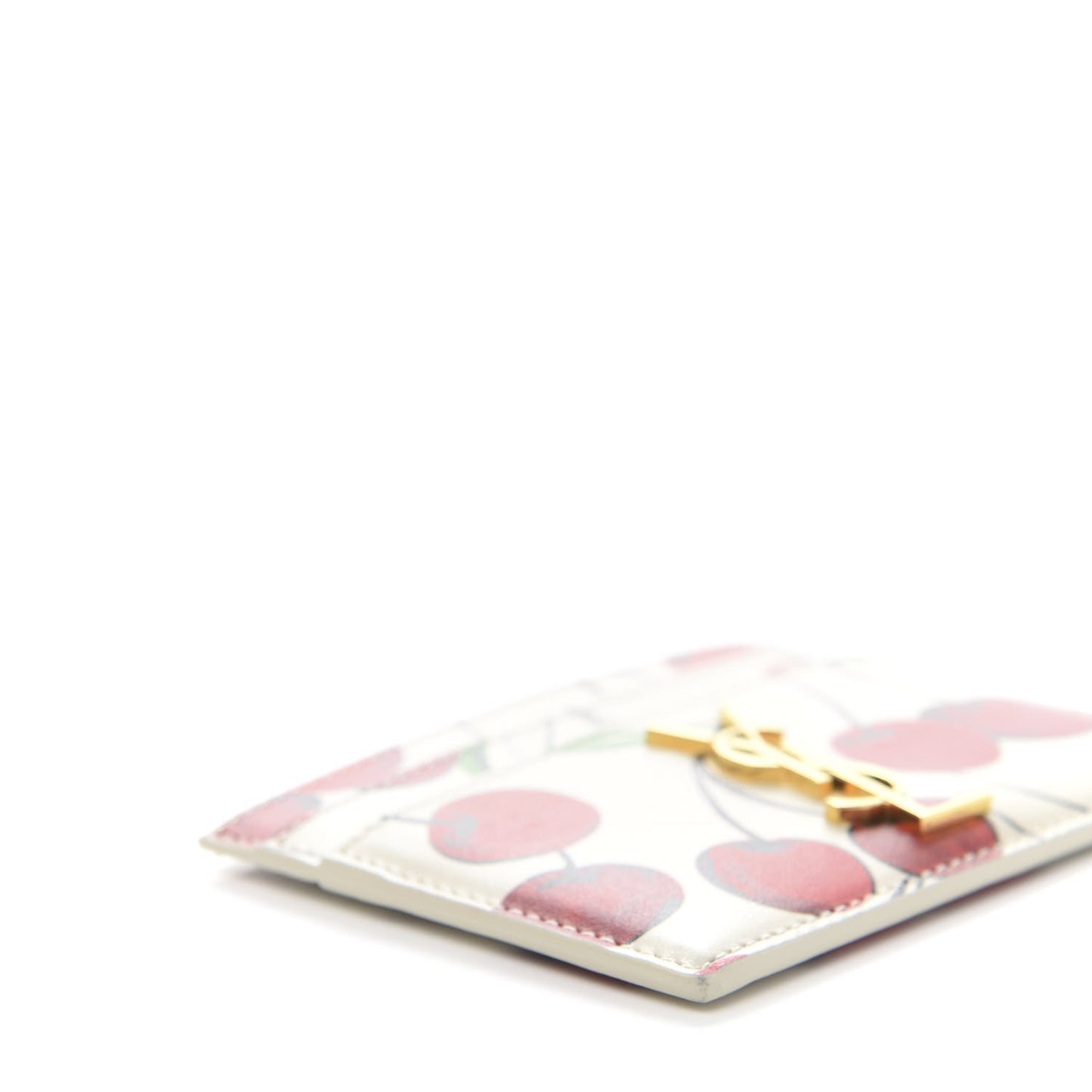 Calfskin Monogram Cherry Credit Card Case