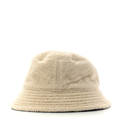 Chanel Cotton Terrycloth CC Cloche Bucket Hat M Beige Navy Blue 6 of 8