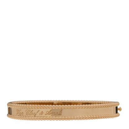 Van Cleef & Arpels 18K Rose Gold Perlee Signature Bangle Bracelet S 1 of 4