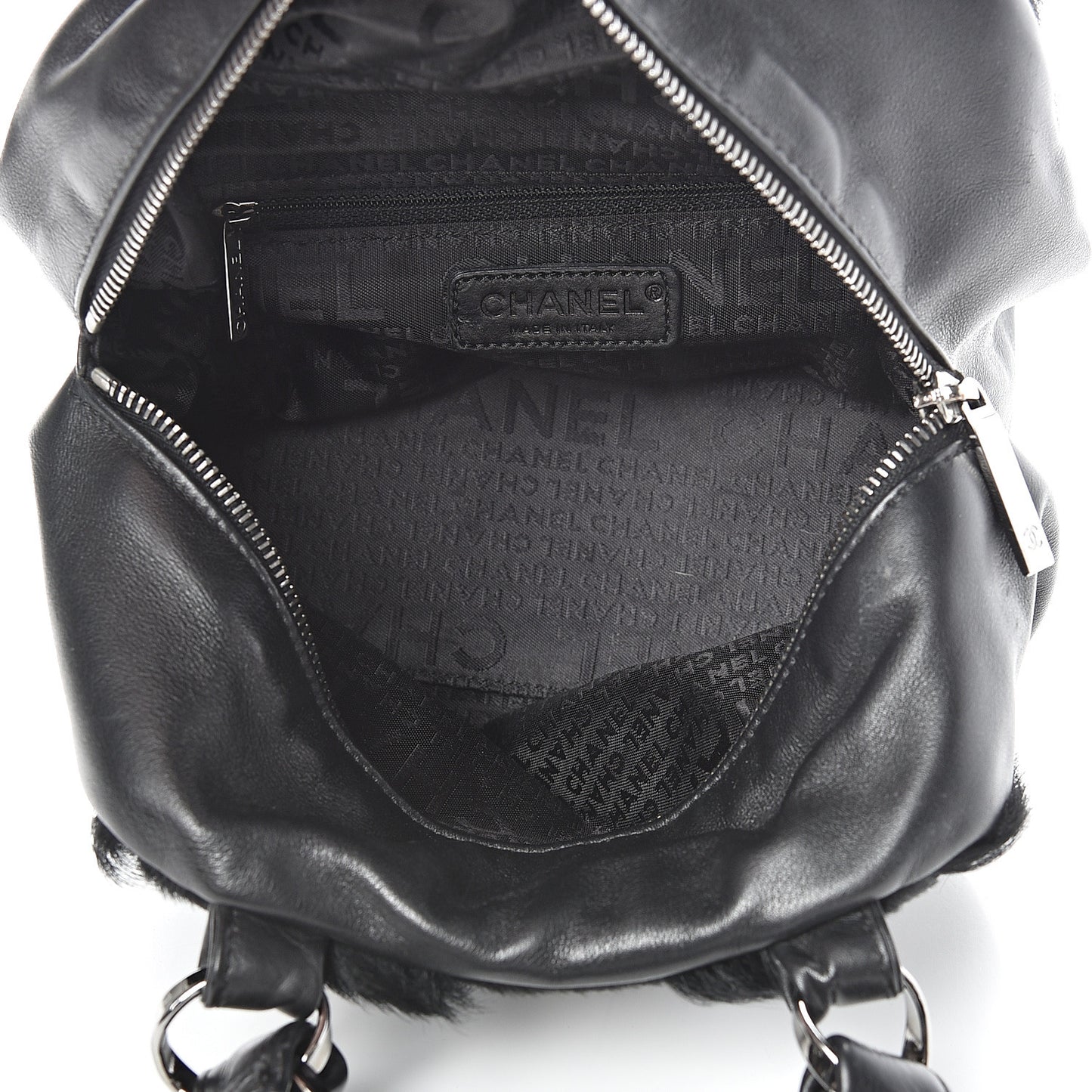 Pony Hair Shoulder Bag Black