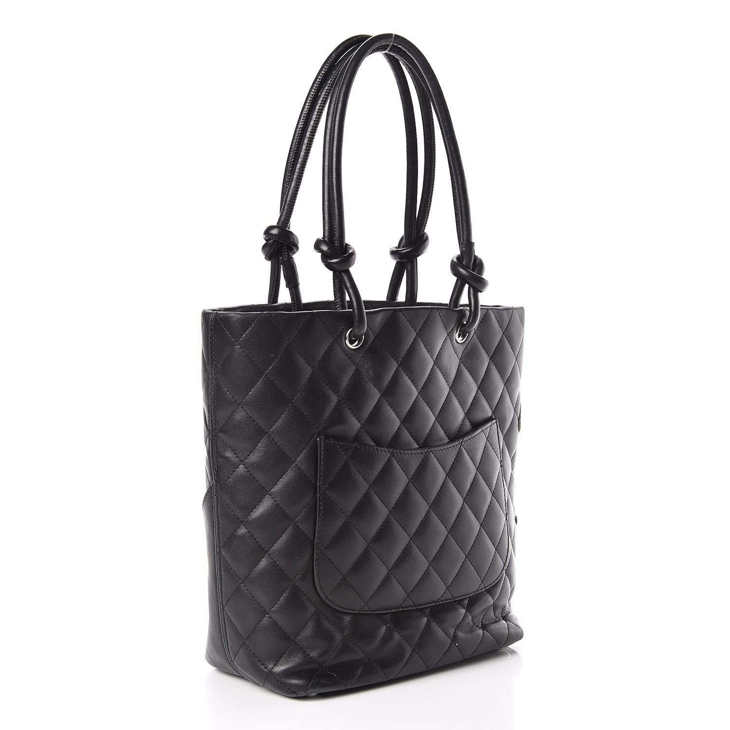Chanel Calfskin Quilted Medium Cambon Tote Black White 3 of 15
