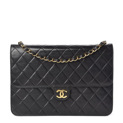 Chanel Lambskin Quilted Medium Single Flap Black 1 of 11