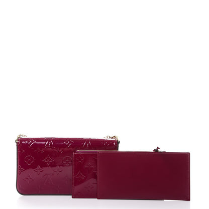 Louis Vuitton Vernis Felicie Chain Wallet Magenta 5 of 11