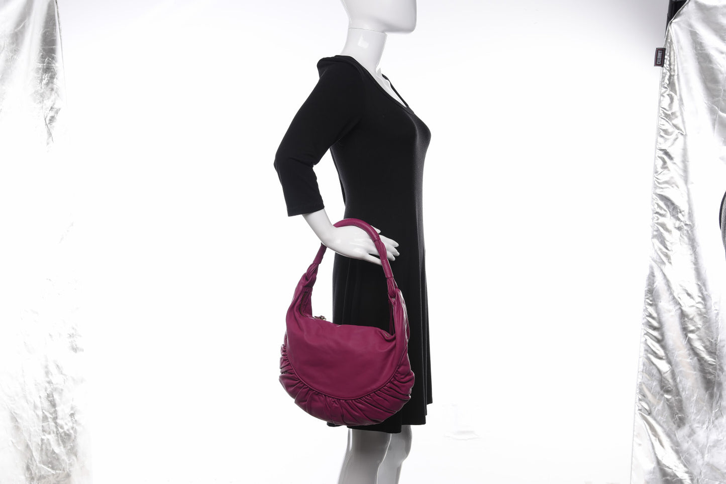Calfskin Gypsy Hobo Purple