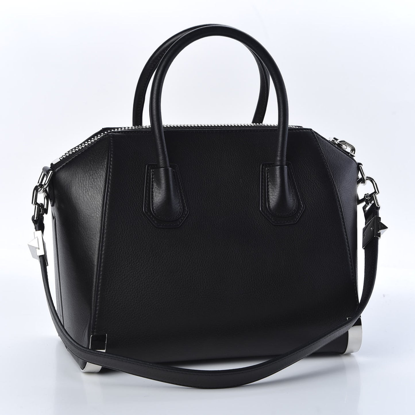 Calfskin Metal Corners Small Antigona Black