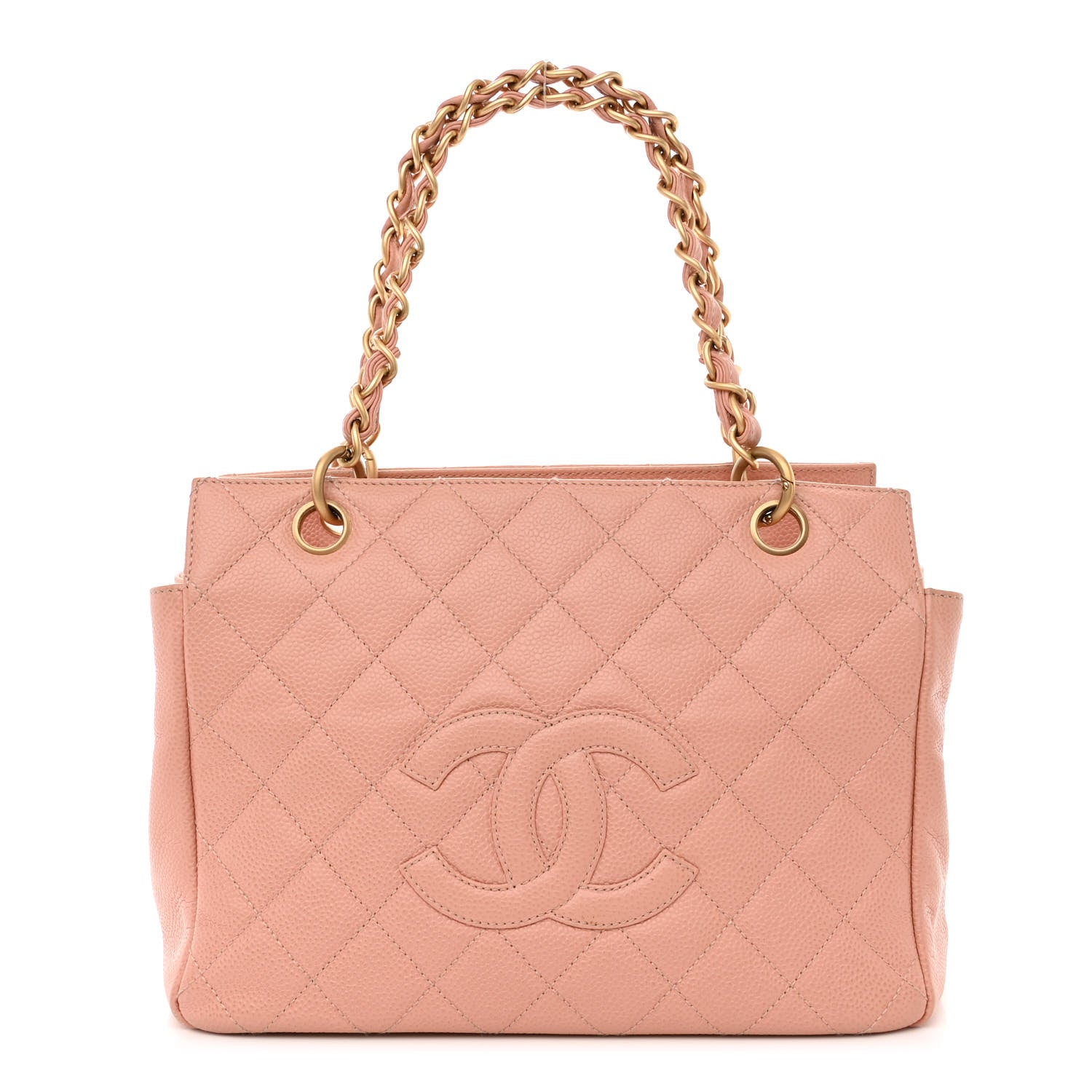Chanel Caviar Quilted Petit Timeless Shopping Tote PTT Pink 1 of 10
