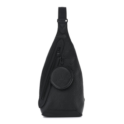Louis Vuitton Calfskin Shadow Monogram Duo Slingbag Black 1 of 9