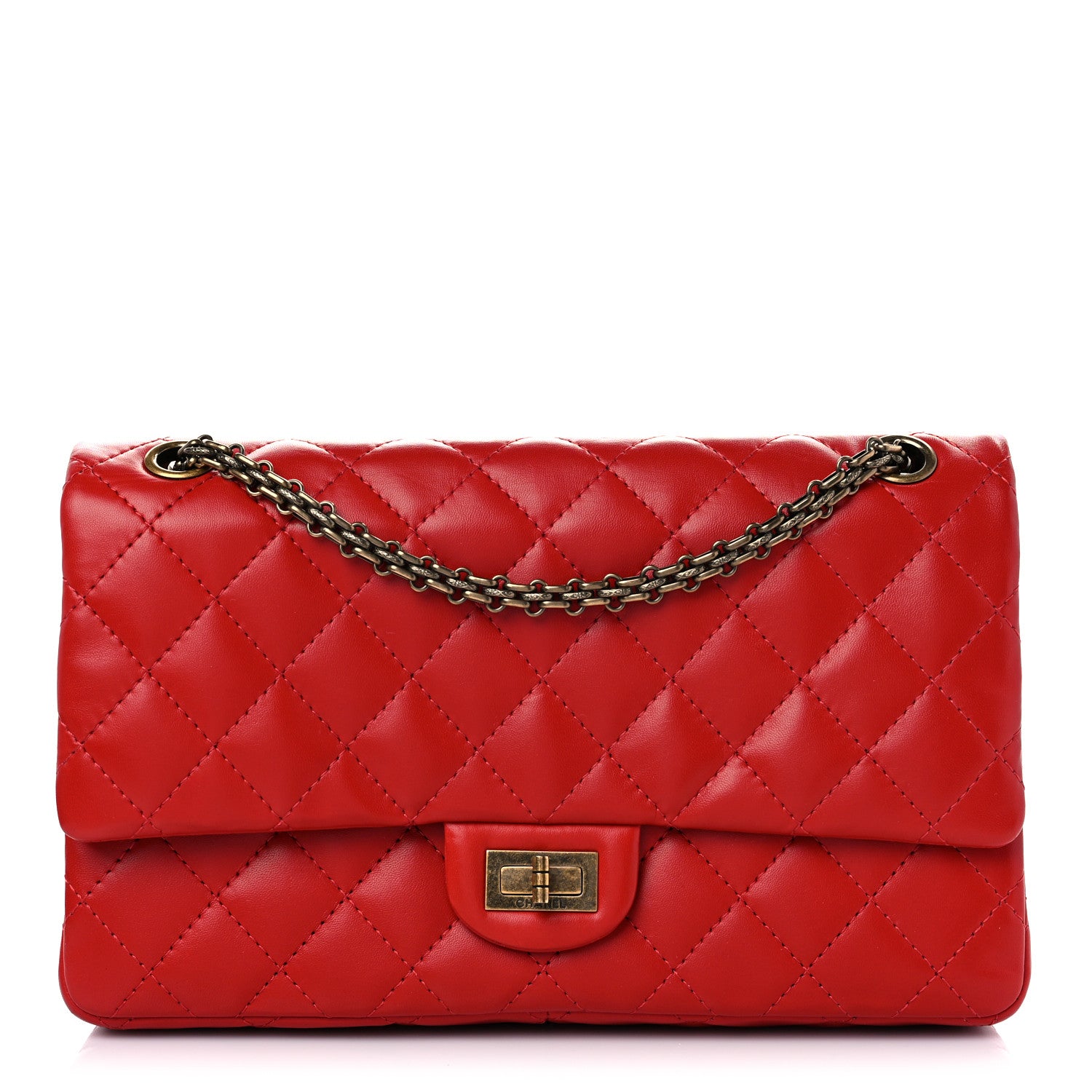 Chanel Lambskin Quilted 2.55 Reissue 225 Flap Red 1 of 11