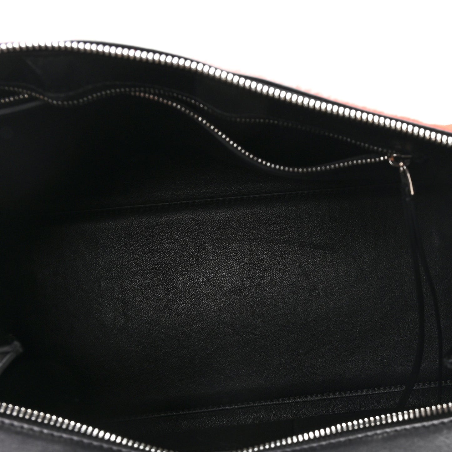 Pony Hair Medium Edge Shoulder Bag Vermillion