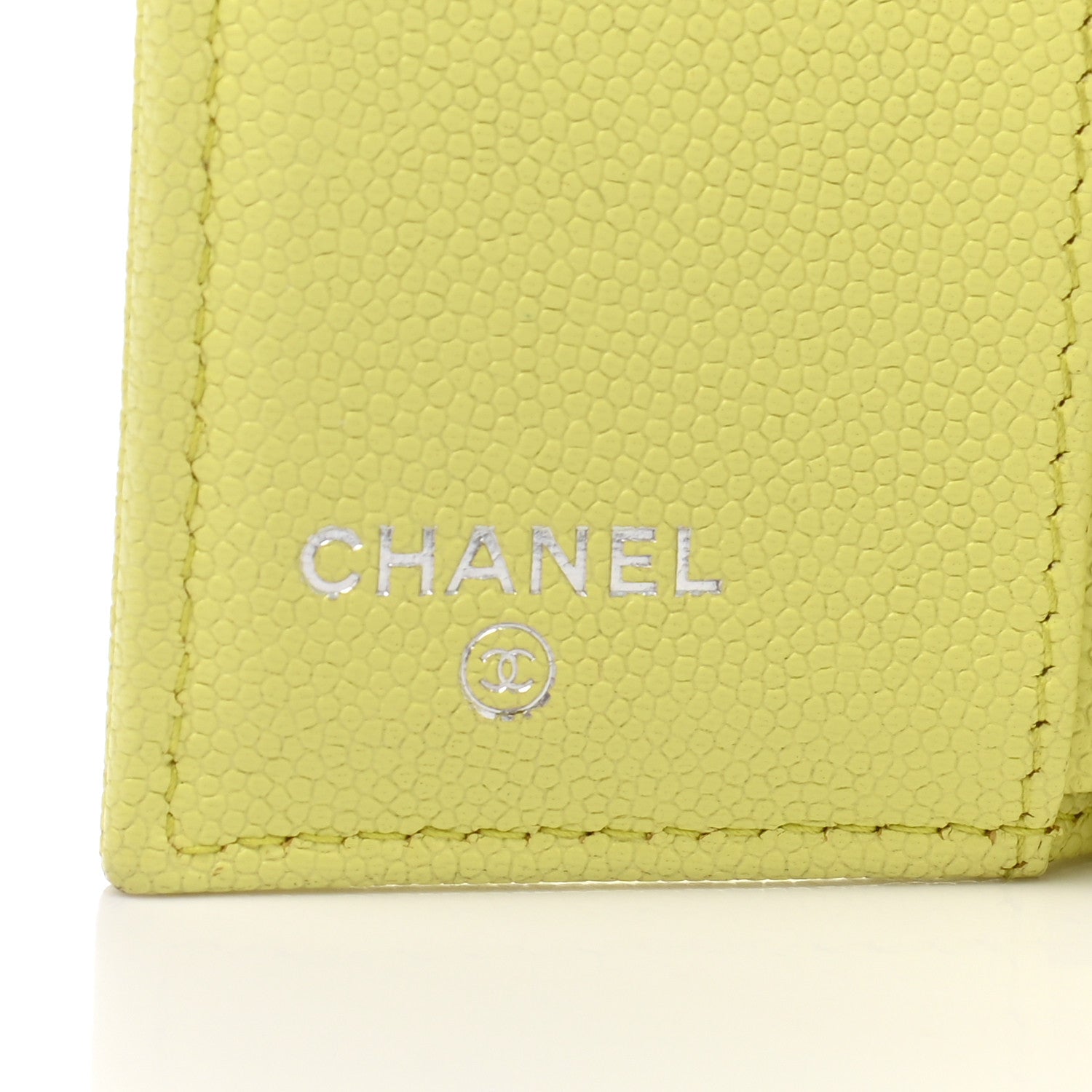 Chanel Caviar Tri-Fold Wallet Light Pink Light Green 6 of 16