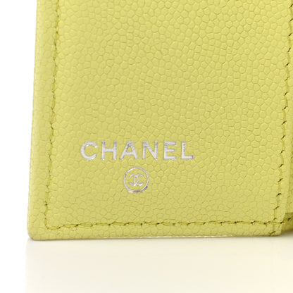 Chanel Caviar Tri-Fold Wallet Light Pink Light Green 6 of 16