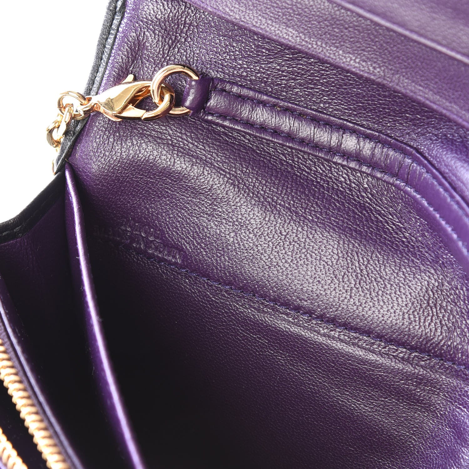 Loewe Nappa Bow Chain Wallet Black 8 of 9