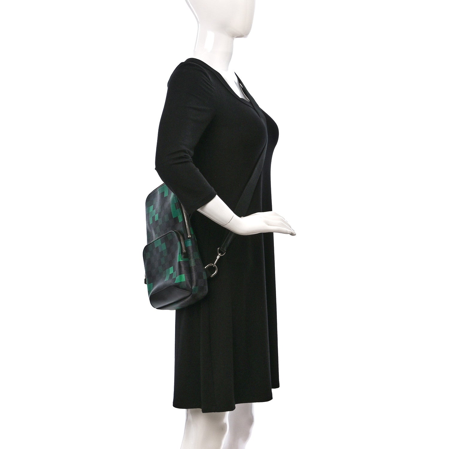 Louis Vuitton Damier Graphite Pixel Avenue Sling Backpack Vert 2 of 9