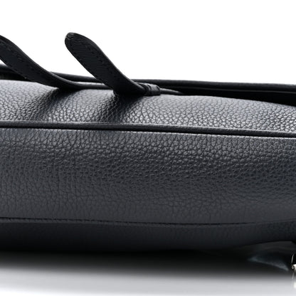 Christian Dior Grained Calfskin Kim Jones Saddle Bag Navy Blue 9 of 10