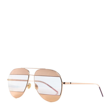 Christian Dior Split 1 Aviator Sunglasses Gold 1 of 8