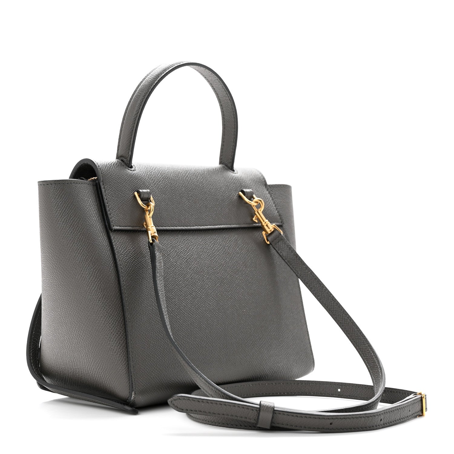 Celine Grained Calfskin Nano Belt Bag Grey 3 of 10
